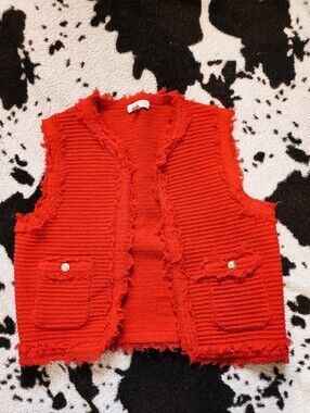 "J CREW" WOMEN'S VEST - RED
